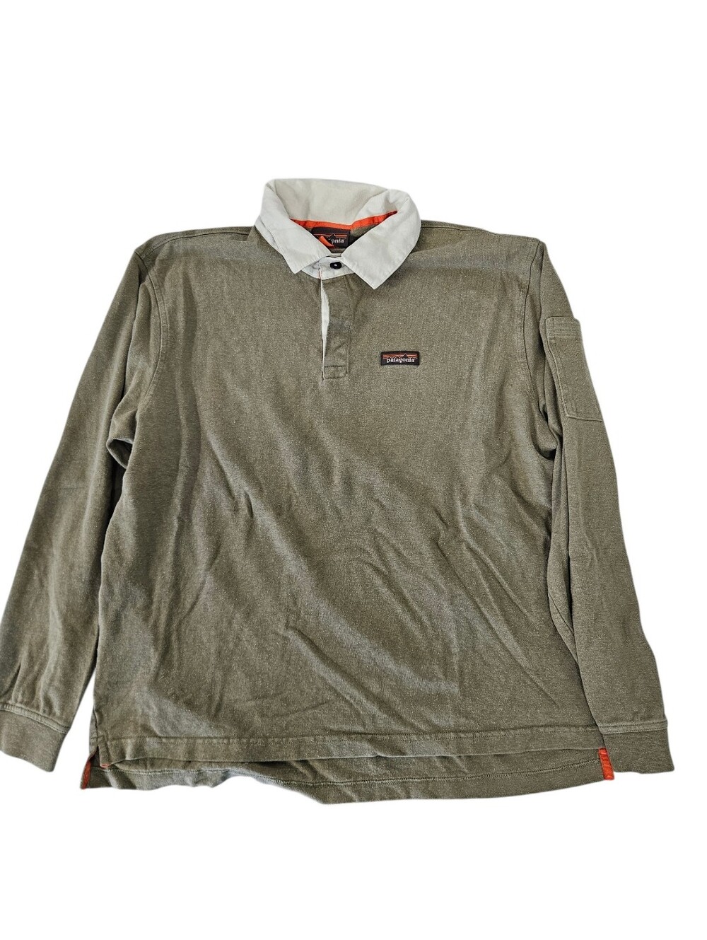 Patagonia Worn Wear Work Rugby Shirt - Men’s SIZE L Olive/Sage Color CL0054